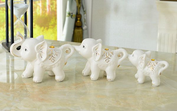 bộ voi sứ trắng 3 con rẻ đẹp